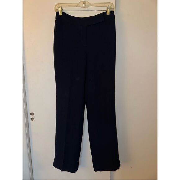 Ann Taylor LOFT Pull On Straight Leg Pants Navy Blue Size 2 EUC - Picture 1 of 12
